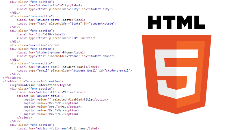 HTML displayed in a text editor