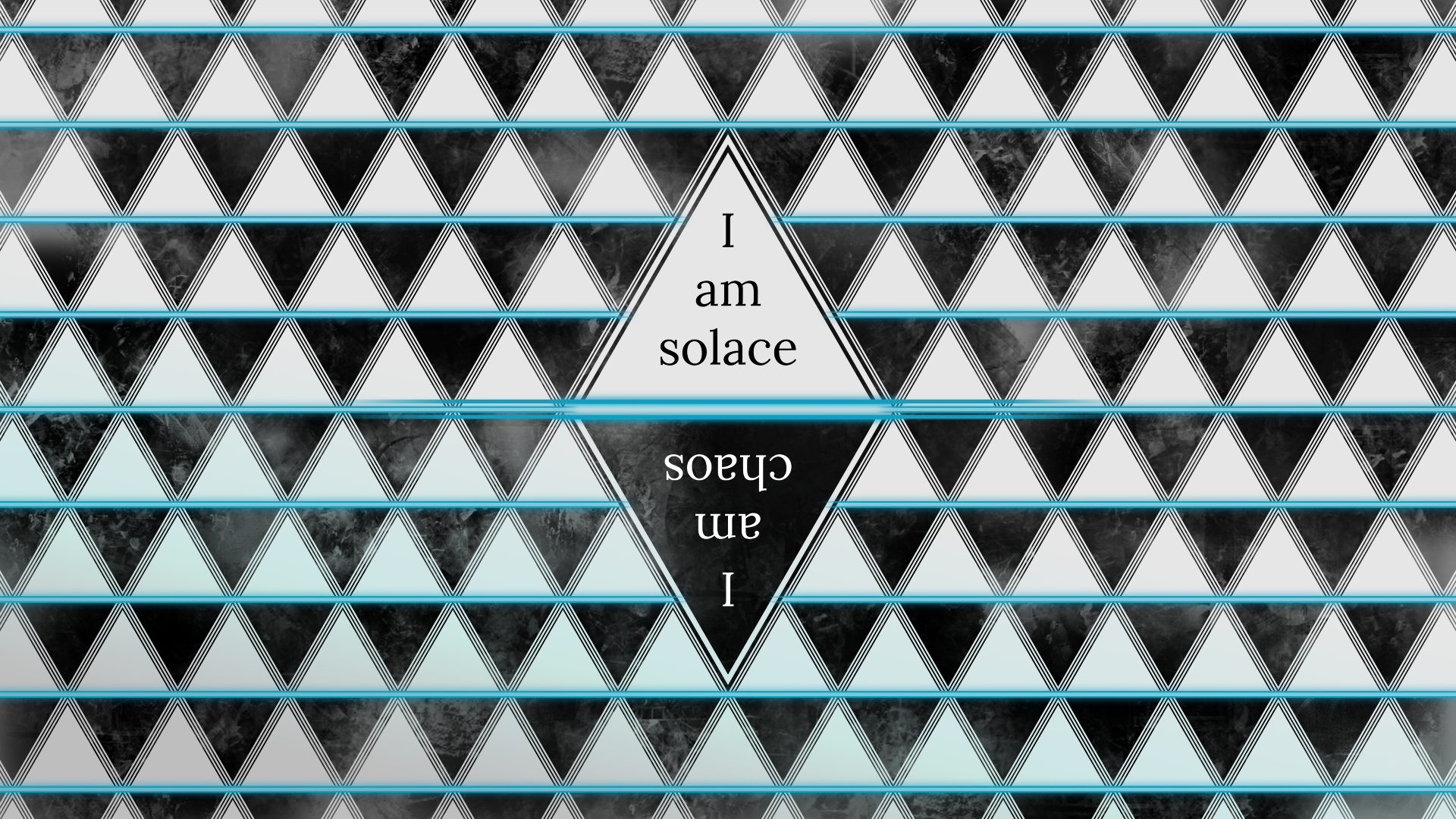 Duality wallpaper with lyrics that say I am solace, I am chaos