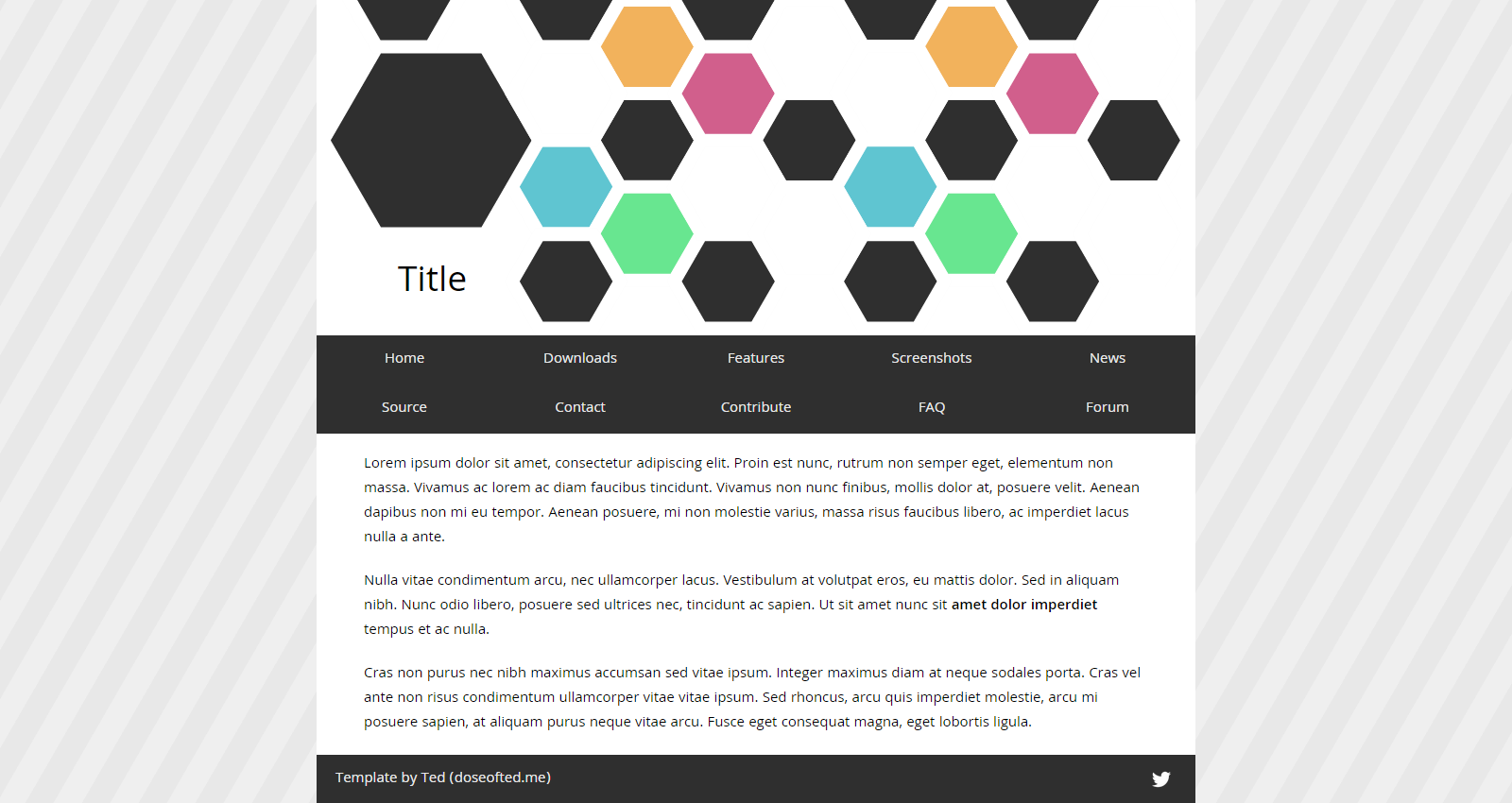Responsive Hex Template Screenshot